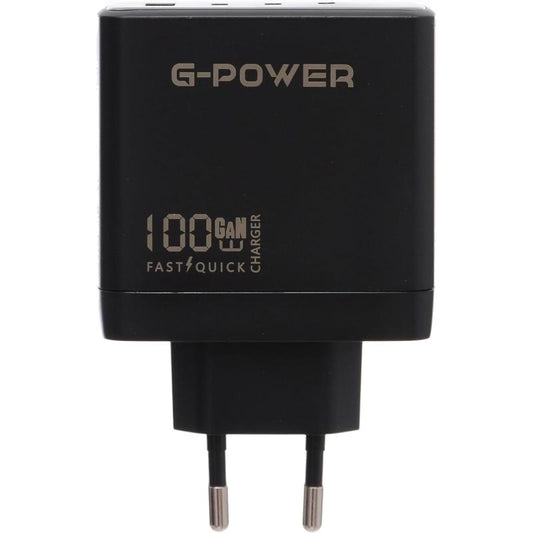 G-Power GP-C18 100W 4-Port Charger | USB-A & 3 USB-C, Quick Charge 3.0 - Black