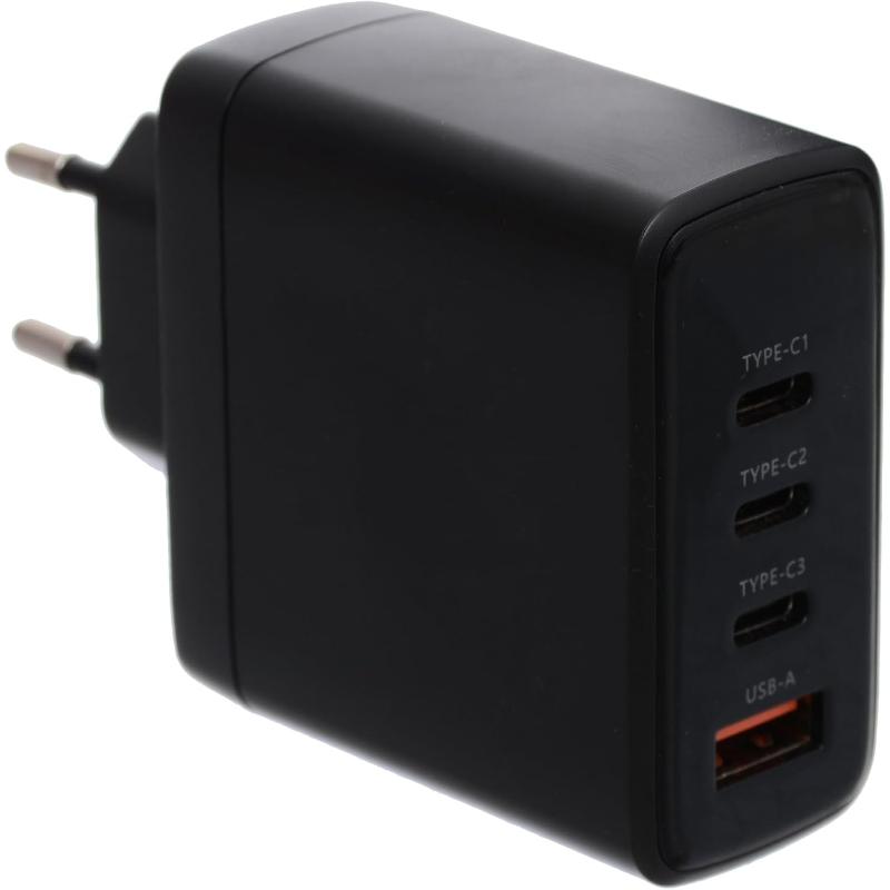 G-Power GP-C18 100W 4-Port Charger | USB-A & 3 USB-C, Quick Charge 3.0 - Black