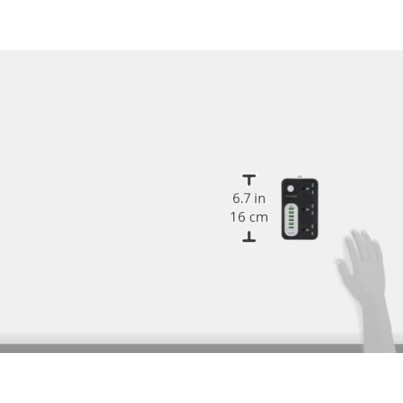 G-Power WS341 Power Strip | 3 Universal Sockets, 6 Smart USB Ports 2.4A, 220V Surge Protector - Black/Grey