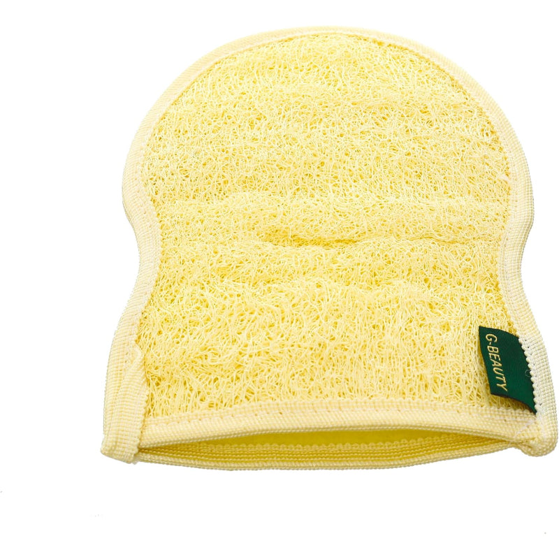 G-Beauty GBY-007 Small Natural Oval Glove Double Face Massage Loofah for Bath, Spa, and Shower - Beige