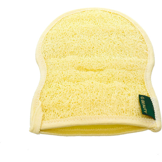 G-Beauty GBY-007 Small Natural Oval Glove Double Face Massage Loofah for Bath, Spa, and Shower - Beige