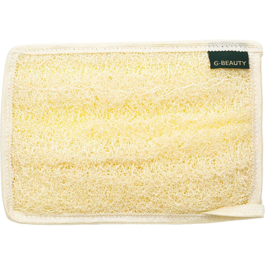 G-Beauty GBY-013 Small Natural Rectangular Glove Double Face Massage Loofah for Bath, Spa, and Shower - Beige
