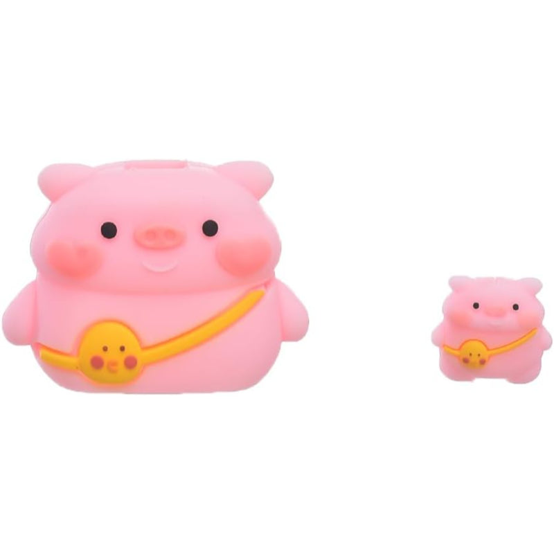 G-Power Silicone Charger Protector | Pig Design with Cable Protector - Set of 2 Pieces - Pink/Yellow