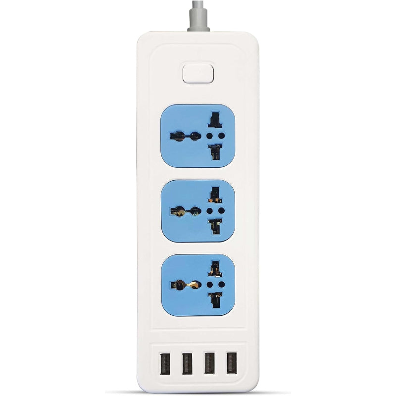 G-Power GP310 Power Strip | 4 USB Ports, 2M PVC Cable, 240V Max - White