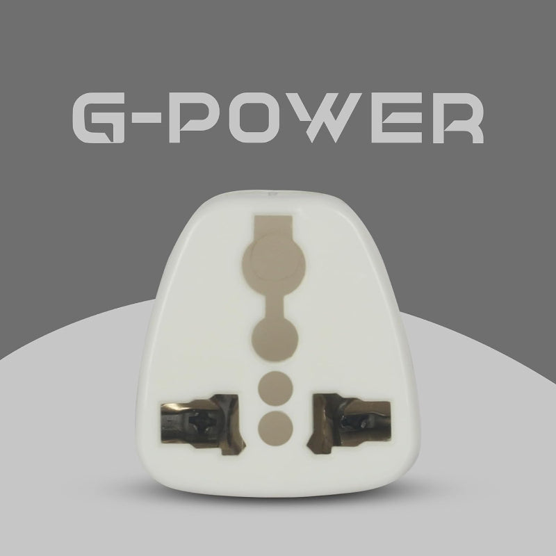 G-POWER GP133 MK Plug Converter | Triple to Dual, High Quality, 5mm - White