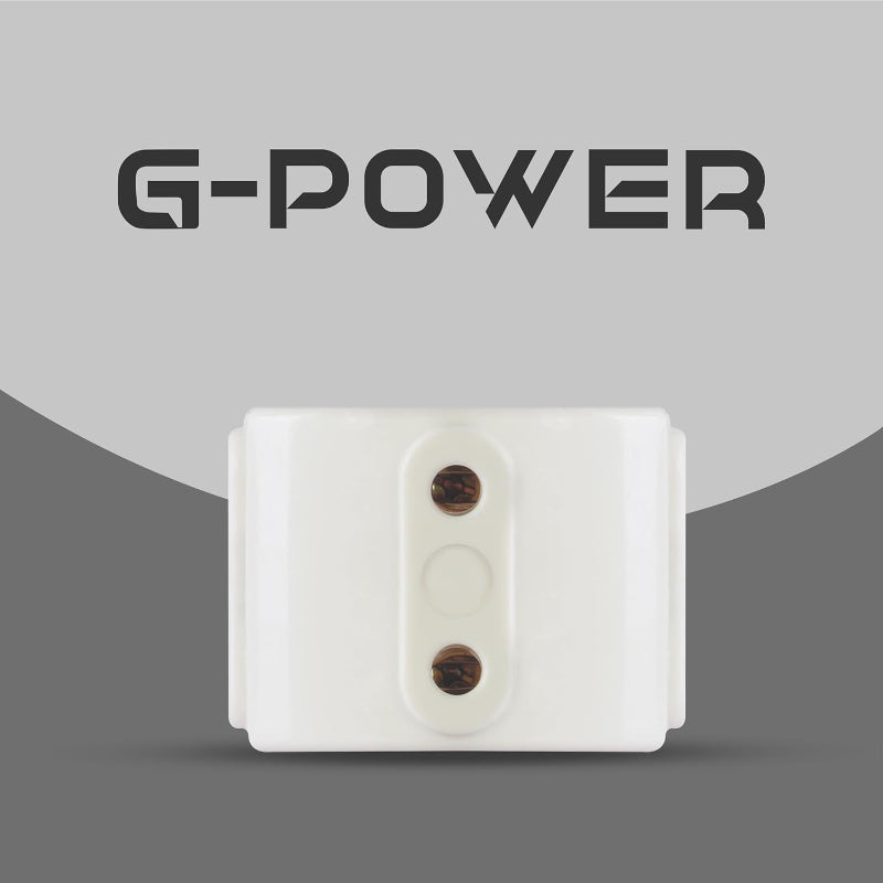 G-POWER GP235 Three-Way Extension Socket Adapter | High Quality, 5mm - White