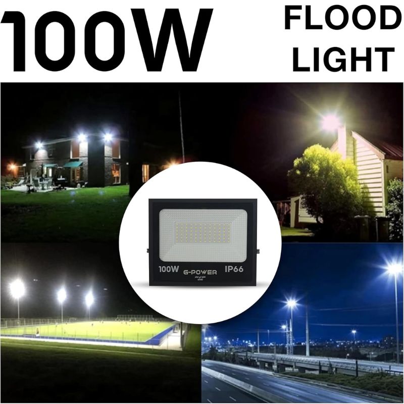 G-POWER GP257 LED Flood Light | 100W, High Quality & Efficiency, Outdoor Use - Black