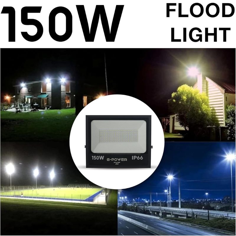 G-POWER GP258 LED Flood Light | 150W, High Quality & Efficiency, Outdoor Use - Black