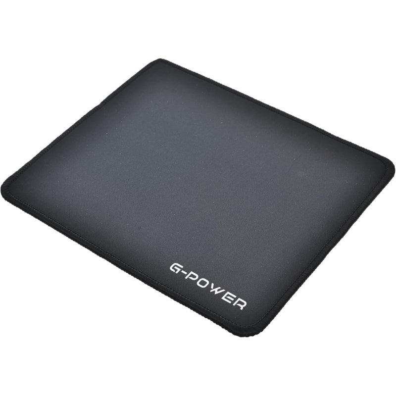 G-Power H-6 Rubber Speed Surface Mouse Pad | Stitched Edges, 25x20cm, Works with All Sensors - Black
