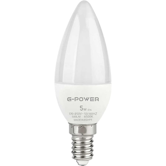 مصباح LED G-POWER GP558WE | تصميم كلاسيكي، 500 لومن، 5 واط - أبيض
