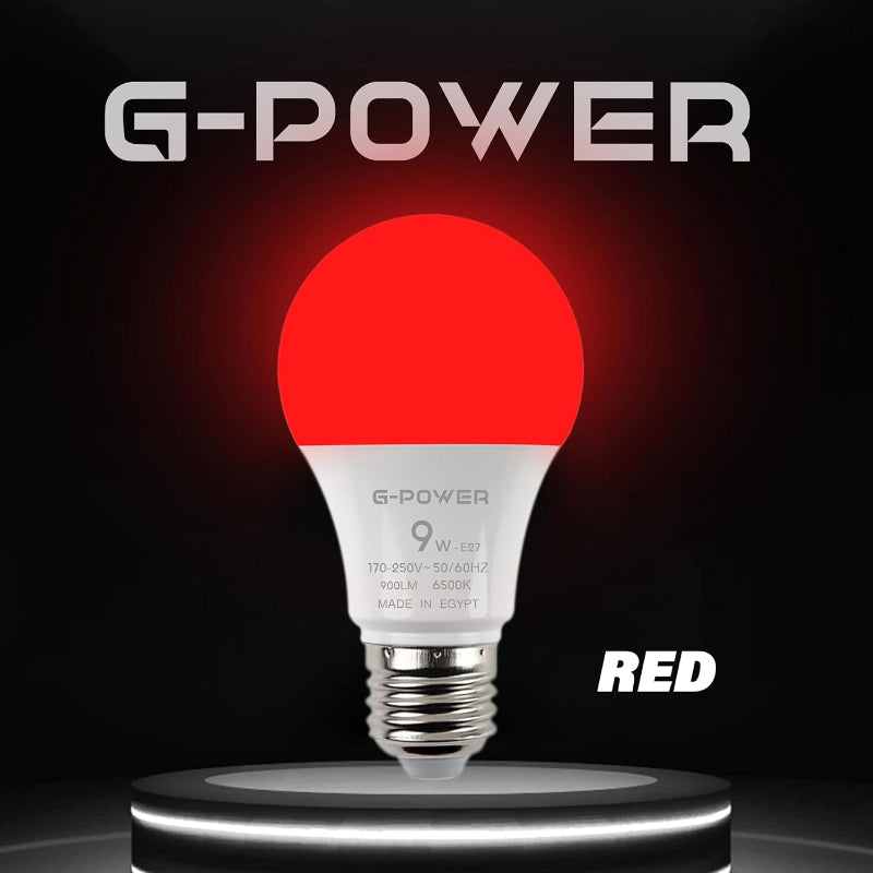 G-POWER GP560RD LED Lamp | Classic Design, 900 Lumen, 9W - Red