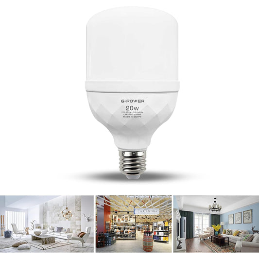 مصباح LED G-POWER GP563WE | تصميم كلاسيكي، ٢٠٠٠ لومن، ٢٠ واط - أبيض