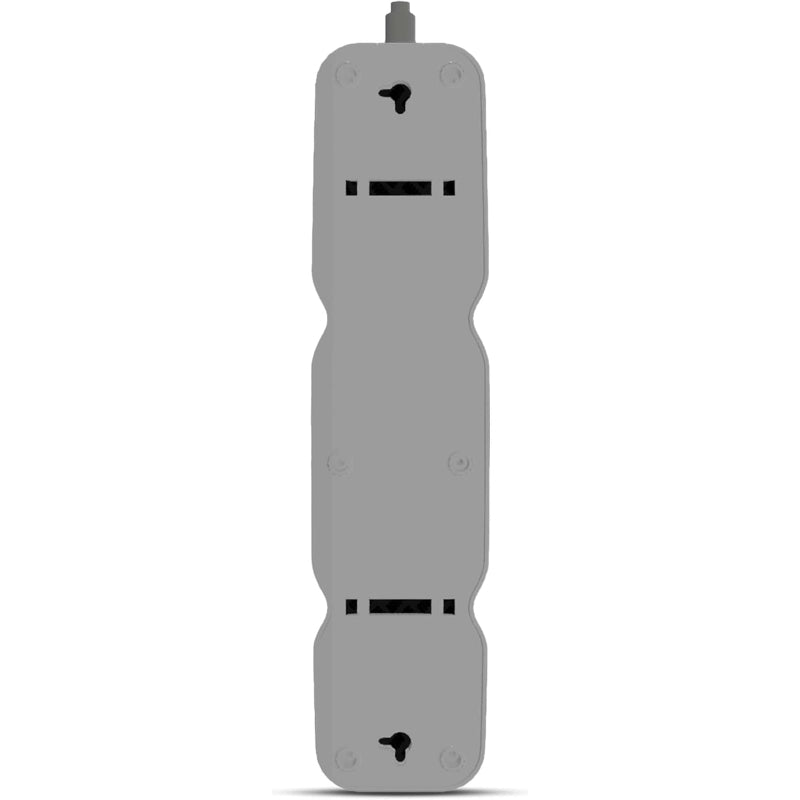G-POWER GP409 Power Strip | 2 Dual Plugs, 2 Triple Plugs, 6M Cable - White