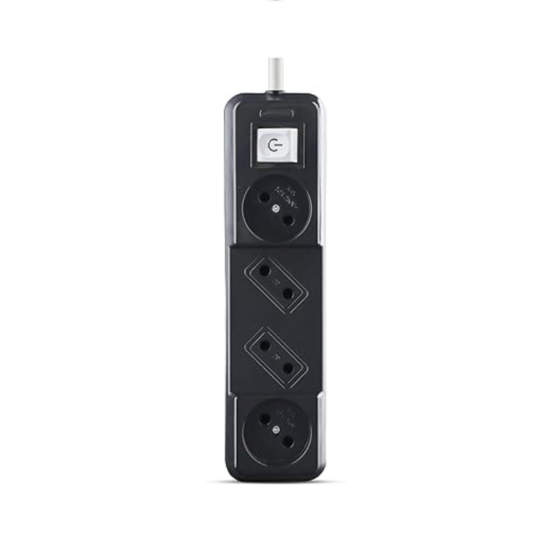 G-POWER GP237BK Power Strip | Dual Plugs, 4 Outlets, 3M Cable - Black