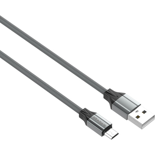 G-Power LS441 Micro to USB Cable | 2.4A Fast Charging, 100CM Length, Data Sync - Grey