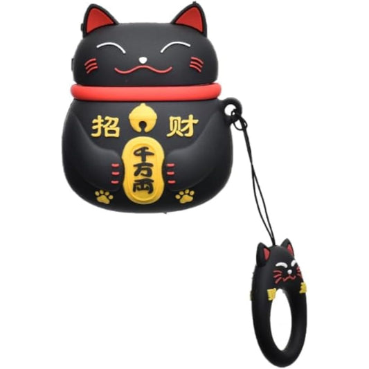 جراب حماية كامل من السيليكون من جي باور لأجهزة إيربود | شكل شخصية كرتونية لطيفة مع حزام حلقي لأجهزة إيربود ١/٢ - متعدد الألوان