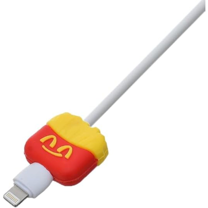 G-Power Silicone Cable Bite Protector Designed With Cute Fries Shaped For Charger Cable Protection - Multi Color