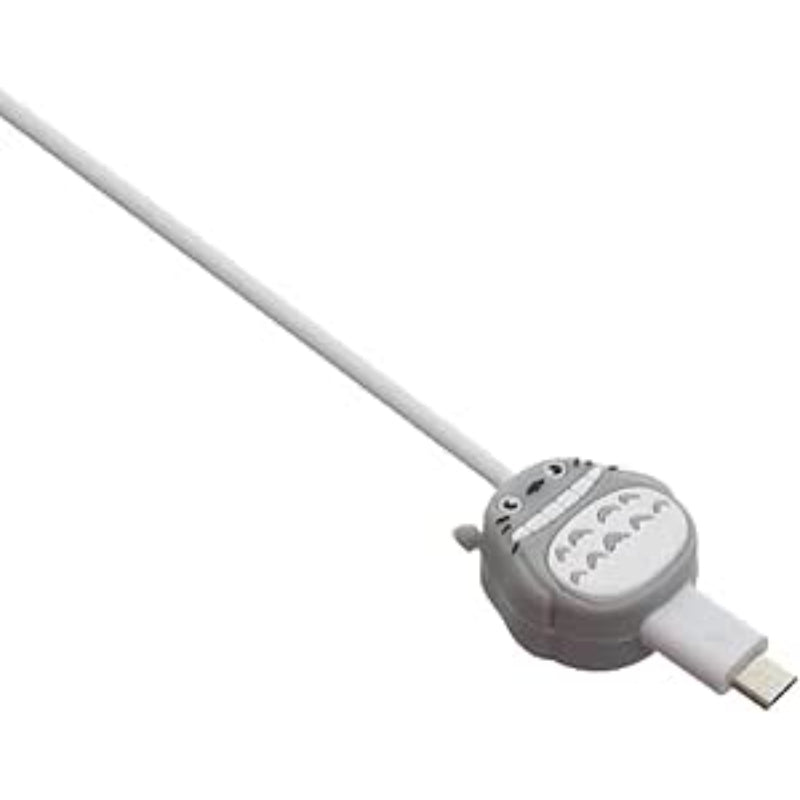 G-Power Silicone Cable Bite Protector Designed With Cute Cat Shaped For Charger Cable Protection - Grey White
