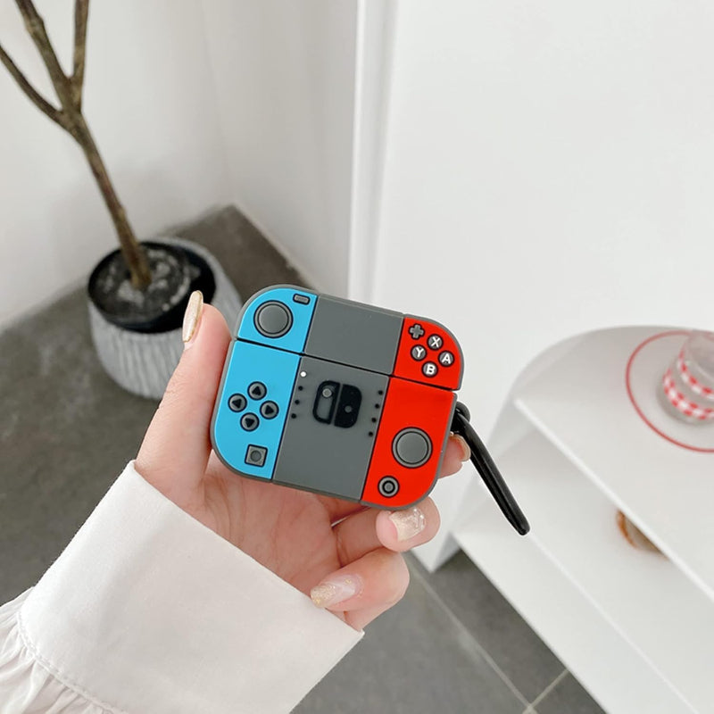 G-Power Silicone Full Cover Airpod Protective Case | Cute Controller Game Shape with Ring Strap for Airpods Pro - Multi Color