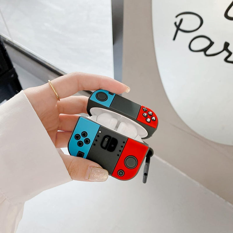 G-Power Silicone Full Cover Airpod Protective Case | Cute Controller Game Shape with Ring Strap for Airpods Pro - Multi Color