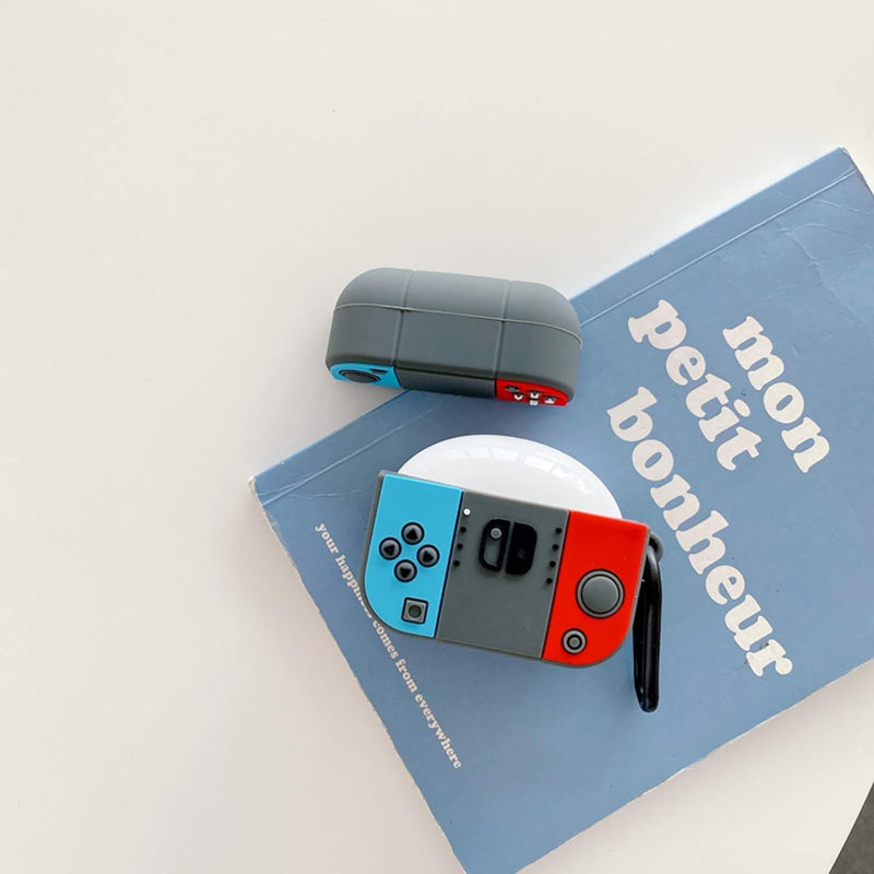 G-Power Silicone Full Cover Airpod Protective Case | Cute Controller Game Shape with Ring Strap for Airpods Pro - Multi Color