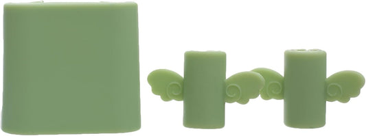 G-Power Hard Silicone Charger Protector and Two-Side Cable Protector | Simple Wings Design - Set of 3 Pieces - Mint Green