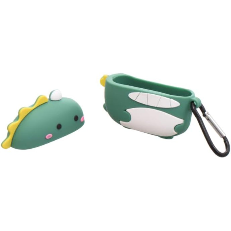G-Power Silicone Full Cover Airpod Protective Case | Cute Dinosaur Shape with Ring Strap for Airpods Pro - Multi Color