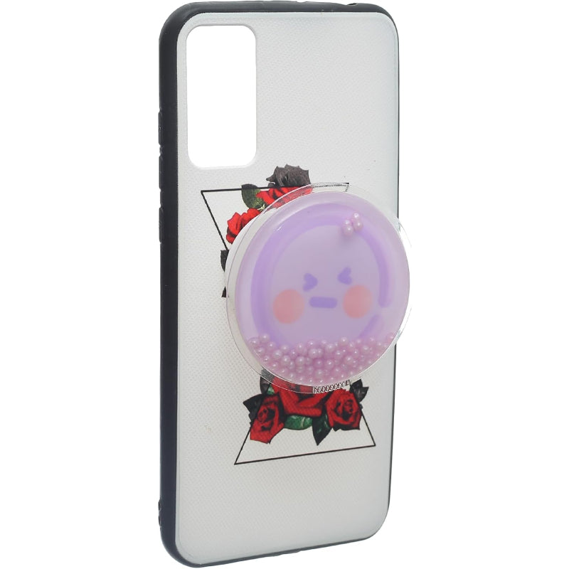 G-Power Silicone Finger Phone Holder | Modern Design, Moving Beads, Easy Use - Purple