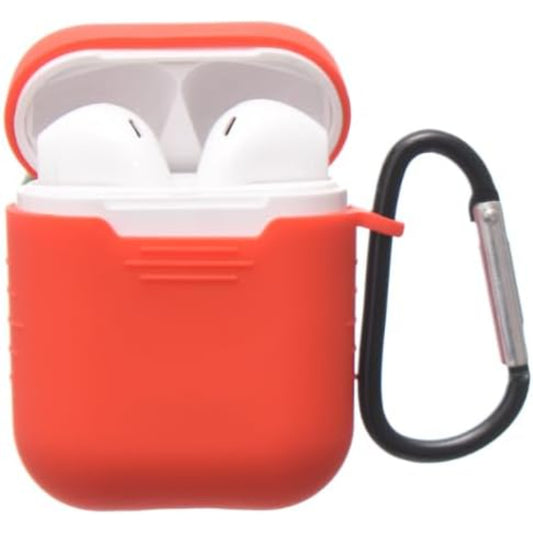 G-Power Silicone Airpod Protective Case | Safe Edges, Simple Design, Easy Install for Airpods 1/2 - Red