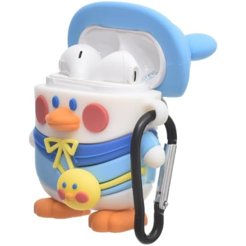 G-Power Silicone Full Cover Airpod Protective Case | Cute Duck Shape with Ring Strap for Airpods 1/2 - Multi Color