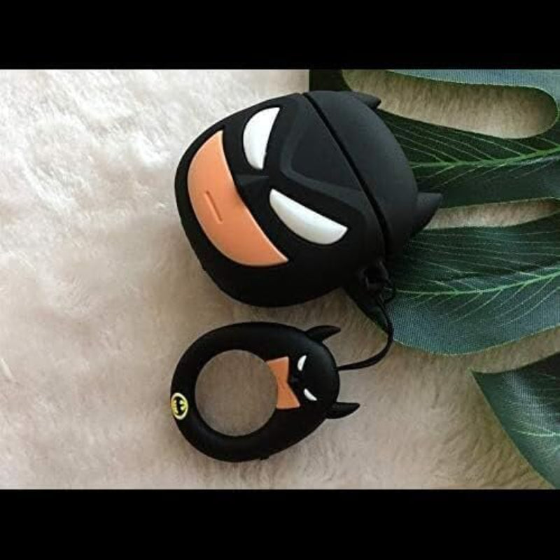 G-Power Silicone Full Cover Airpod Protective Case | Cute Batman Super Hero Shape with Ring Strap for Airpods 1/2 - Multi Color