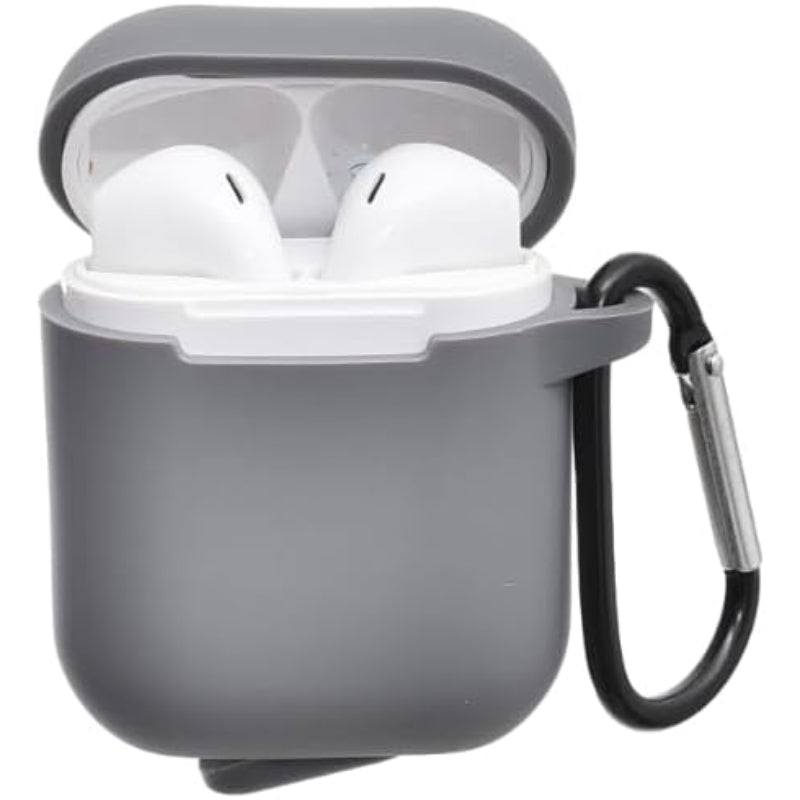 G-Power Silicone Airpod Protective Case | Safe Edges, Simple Design, Easy Install for Airpods 1/2 - Light Grey