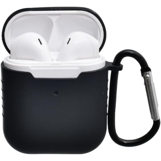 G-Power Silicone Airpod Protective Case | Safe Edges, Simple Design, Easy Install for Airpods 1/2 - Black