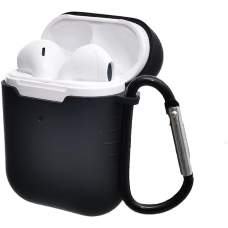 G-Power Silicone Airpod Protective Case | Safe Edges, Simple Design, Easy Install for Airpods 1/2 - Black