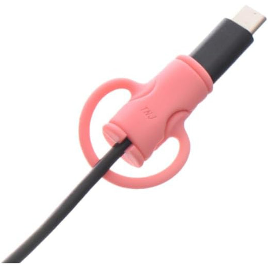 G-Power Silicone Cable Protector | Cute Simple Shaped for Charger Cable Protection - Set of 2 Pieces - Pink