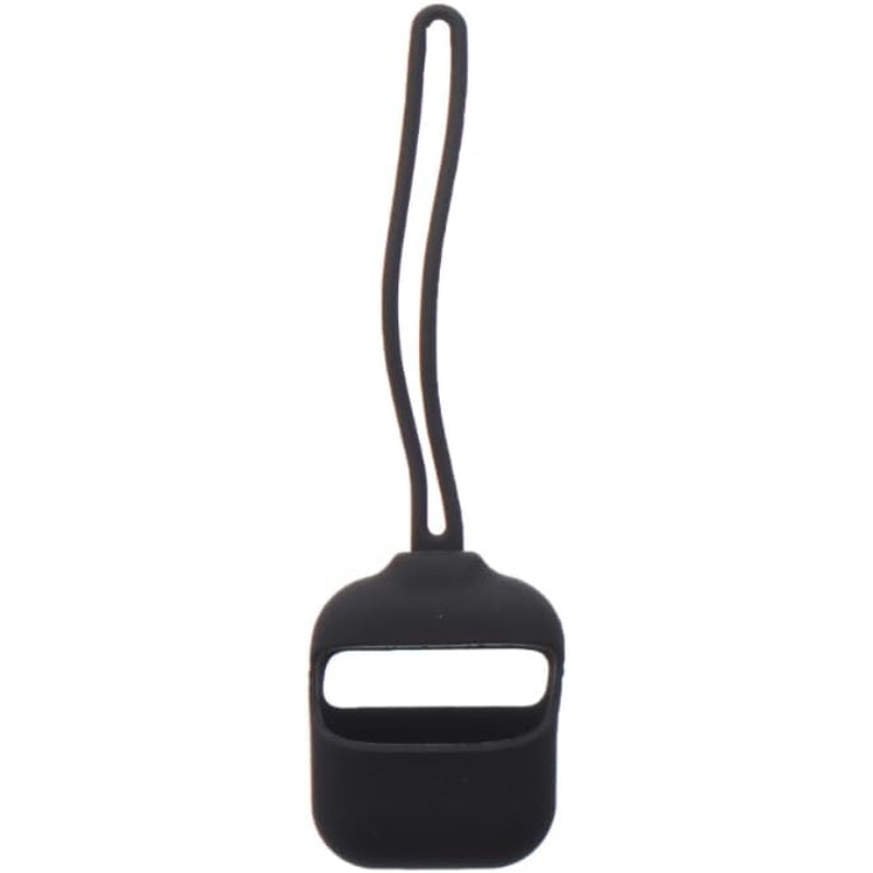 G-Power Silicone Airpod Protective Case | Easy Install, Wrist Strap with Neck Strap, Safe Edges for Airpods 1/2 - Set of 3 Pieces - Black