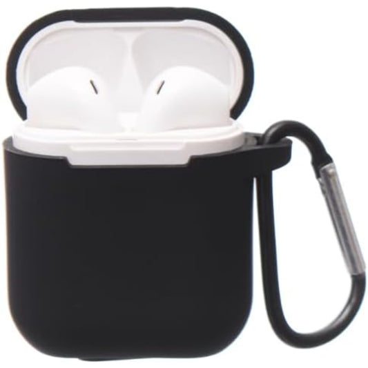 G-Power Silicone Airpod Protective Case | Safe Edges, Simple Design, Easy Install for Airpods 1/2 - Black