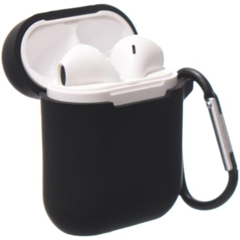 G-Power Silicone Airpod Protective Case | Safe Edges, Simple Design, Easy Install for Airpods 1/2 - Black