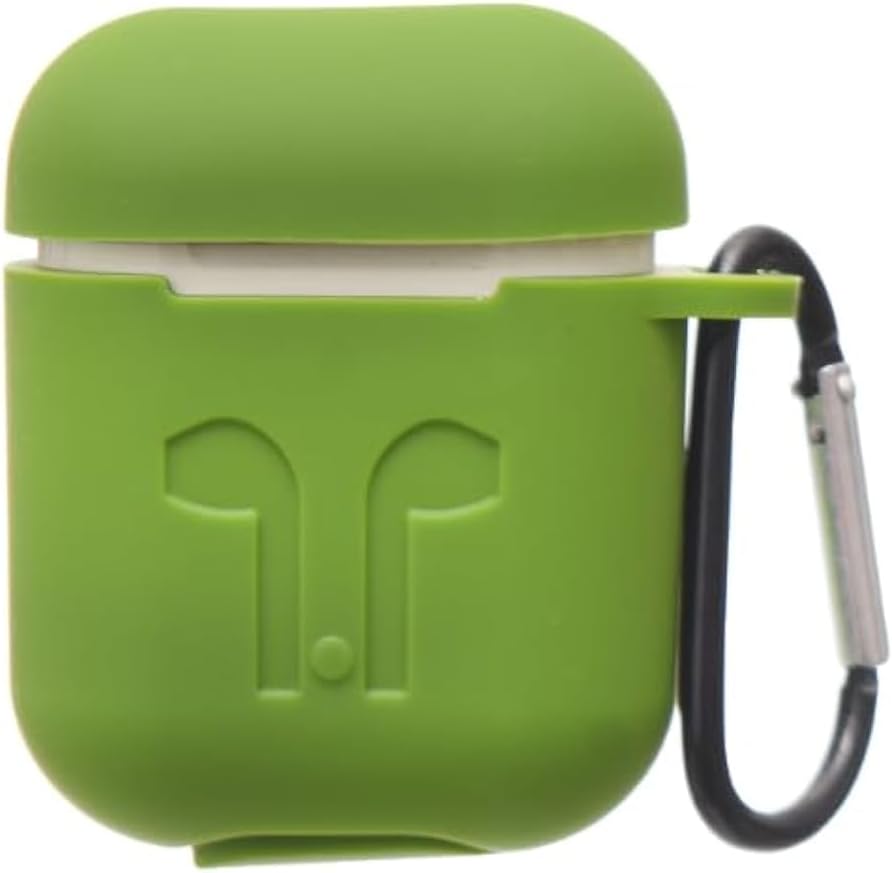 G-Power Silicone Airpod Protective Case | Safe Edges, Simple Design, Easy Install for Airpods 1/2 - Olive