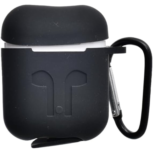 G-Power Silicone Airpod Protective Case | Safe Edges, Simple Design, Easy Install for Airpods 1/2 - Black