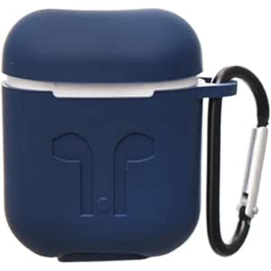 G-Power Silicone Airpod Protective Case | Safe Edges, Simple Design, Easy Install for Airpods 1/2 - Navy
