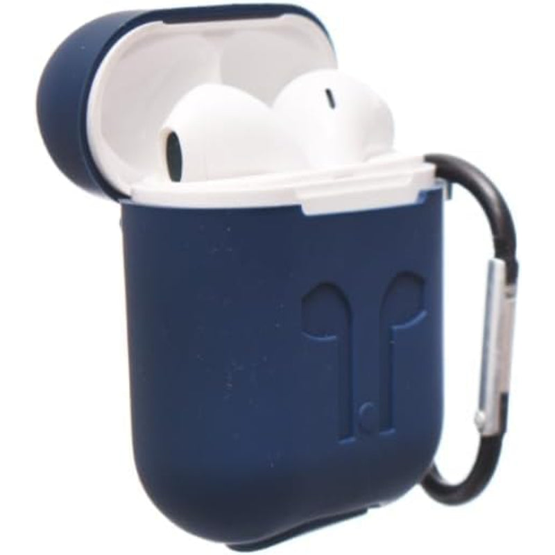 G-Power Silicone Airpod Protective Case | Safe Edges, Simple Design, Easy Install for Airpods 1/2 - Navy