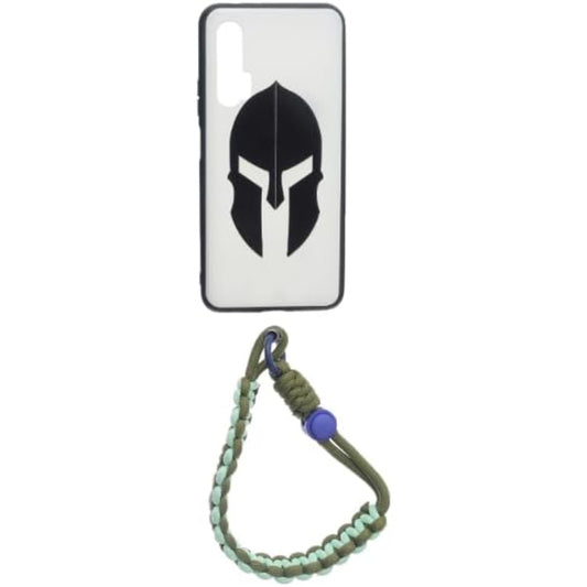 G-Power Fabric Large Modern Design Mobile Phone Lanyard With Anti-Lost Chain Strap And Metal Key Ring For Multi Device - Mint Olive