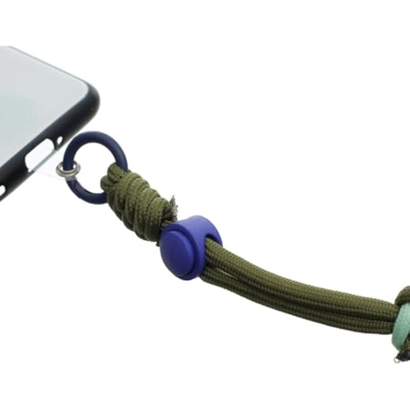 G-Power Fabric Large Modern Design Mobile Phone Lanyard With Anti-Lost Chain Strap And Metal Key Ring For Multi Device - Mint Olive