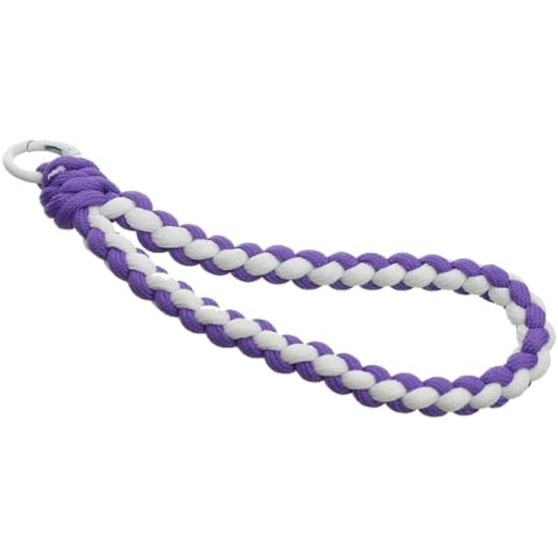 G-Power Fabric Modern Design Mobile Phone Lanyard With Silicone Anti-Lost Mobile Holder Card And Metal Key Ring For Multi Device Set Of 2 Pieces - White Purple