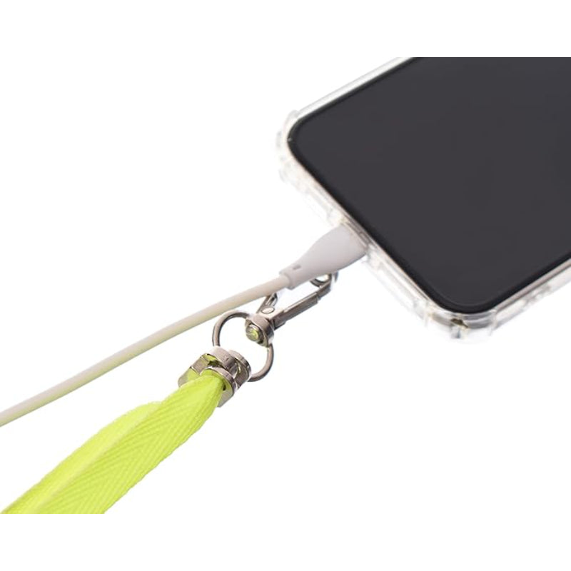 G-Power Cell Phone Lanyard Convenient and Comfortable Lanyard Easy to Use Adjustable Length Phone Strap with Clear Patch Fits All Mobile Phones - Lemon