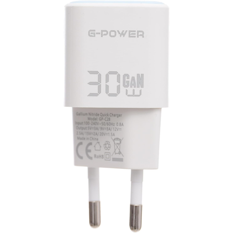 G-Power GP-C28 30W USB-C Qualcomm Quick Charger - Blue