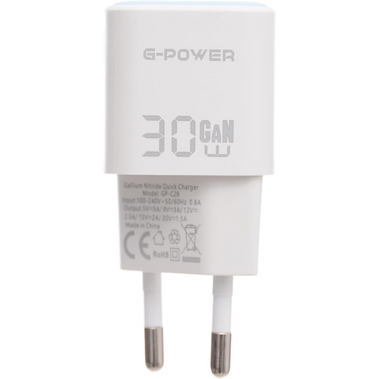 G-Power GP-C28 30W USB-C Qualcomm Quick Charger - Blue
