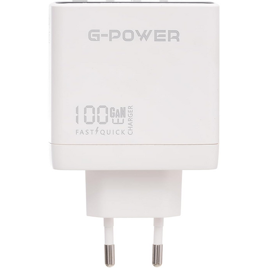 G-Power GP-C17 100W 4-Port Charger | USB-A & 3 USB-C, Quick Charge 3.0 - White