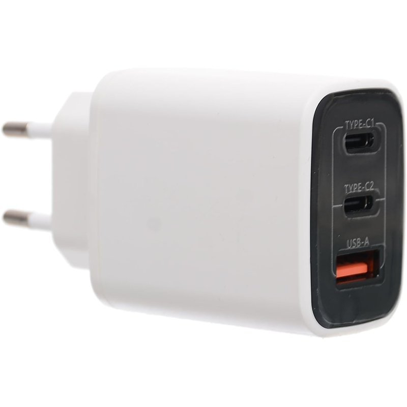 G-Power GP-C15 67W 3-Port Charger | USB-A & 2 USB-C, Quick Charge 3.0 - White